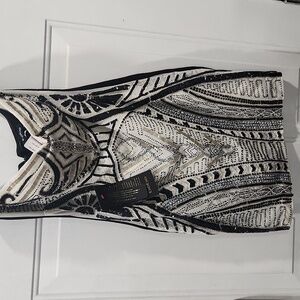 bebe Beaded Strapless Cocktail Dress